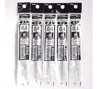 Pentel 0,4 mm negro cartucho de recambio (xlrn4-a), para EnerGel retráctil bolígrafo (bln74-a), × 5 unidades/lote de 5 (importación de Japón) [Komainu-Dou Original paquete]