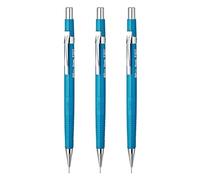 Pentel 0.7mm (P207) Azul P200 Serie Mecánico Automático para Bocetos Lápiz Recargable Cable Borrador P207-C (Paquete de 3) - 0.7mm (P207) Azul, Pack Of 3