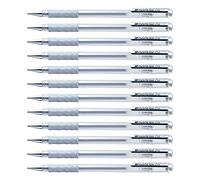 Pentel 0.8mm Sugerencia Hybrid Gel Metálico cómodo Grip dedo pluma de tinta - Plata