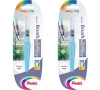 Pentel Aquash Brush - Pincel para acuarelar con depósito de Agua (XFRH/1-F) (Paquete de 2)