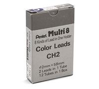 Pentel Arts - Recambio para lápices de 8 colores, color azul, 24 piezas de plomo (CH2-C)