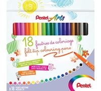 Pentel Arts SCS2E-18 - Rotulador para colorear (punta media, 18 unidades)