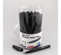 Pentel Arts Sign Pen Fiber-tipped Black Ink 36-pk Canister (S520PC36A)
