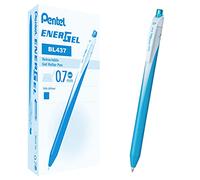 Pentel BL437 Energel Slim Roller 0,7 mm, azul claro, 12 unidades