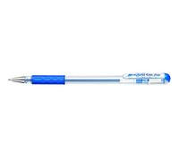 Pentel - Bolígrafo de gel con agarre y punta redonda de 0,6 mm, línea negra de 0,3 mm, color azul 12 unidades
