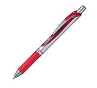 Pentel - Bolígrafo de Punta Rodante Retráctil, 0,7 mm, Rellenable, Tinta de Gel, 1 pieza, Color Rojo