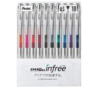 Pentel BLN75TL-10 EnerGel - Bolígrafo de tinta (0,5 mm), 10 colores