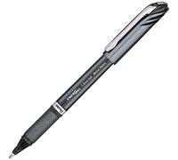 Pentel Bolígrafo Energel Plus de 1,0 mm con barril de efecto metálico, color negro