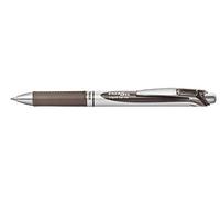 Pentel - Bolígrafo Energel retráctil con mecanismo de presión y punta de bola, 0,35mm de grosor de trazo, Color sepia.
