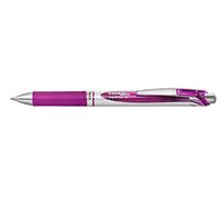Pentel - Bolígrafo Energel retráctil con mecanismo de presión y punta de bola, 0,35mm de grosor de trazo, Color magenta.