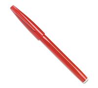 Pentel Bolígrafo S520-B Sign Pen con punta de fibra, ancho de línea de 0,8 mm, rojo, paquete de 12 unidades.
