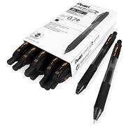 Pentel - Bolígrafos retráctiles de gel Energel X BL17 -,7 mm - Negro - Cartera de 12