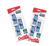 Pentel Borrador de bloque de alta polímero, grande, blanco paquete de 6 (ZEH10BP3P2)