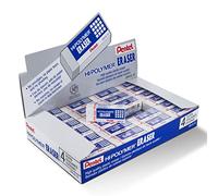 Pentel Borrador de bloque de polímero alto, pequeño, caja de 48 gomas de borrar (ZEH-05), color blanco