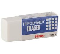 Pentel Borrador de lápiz de plomo, no abrasivo, sin látex, 0.5 x 1.7 x 0.7 pulgadas, 1 unidad, color blanco ZEH05