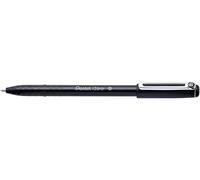 Pentel BX457 Izee - Bolígrafo con tapa (0,7 mm, 12 unidades), color negro