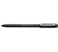 Pentel BX460-A IZee - Bolígrafo (con capuchón, clip de metal, grosor de trazo de 0,5 mm, 12 unidades), color negro