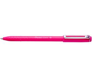 Pentel BX460-P IZee - Bolígrafo con capuchón (punta de 0,5 mm, 12 unidades), color rosa