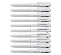 Pentel BXAW375W Calme - Bolígrafo multifunción (2 minas de 0,35 mm, 1 mina para portaminas de 0,5 mm, ruido de clic claramente amortiguado, rellenable, 1 ve=10 unidades)