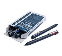 Pentel BXC470-DC - Bolígrafo iZee de 4 colores (negro, rojo, azul y verde) con pulsadores laterales en color de tinta, grosor de trazo de 0,5 mm, recargables, 12 unidades