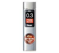 Pentel C273-2BO Ain Stein - Recambio de minas finas, 2B, grosor de trazo de 0,3 mm, 15 minas