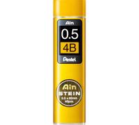Pentel - Juego de 6 estuches de 40 minas (0,5 mm, AIN STEIN C275, dureza 4B, 6 unidades)