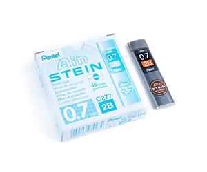 Pentel C277-2BO Ain Stein - Recambio de minas, 2B, grosor de trazo de 0,7 mm, 40 minas