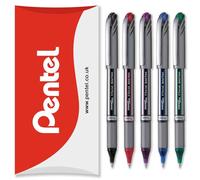 Pentel Energel BL27 - Bolígrafo roller de tinta de gel líquido, punta de metal de 0,7 mm, paquete de 5 unidades