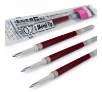 Pentel Energel BL77/BL57/BL37/BL37 - Recambio de punta metálica (0,7 mm, 4 unidades), color rosa