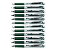 Pentel EnerGel BL77-D3X Bolígrafo Gel Retráctil 0.7 mm Verde turquesa Pack 12