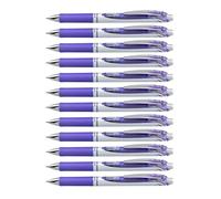 Pentel EnerGel BL77-V3X Bolígrafo Gel Retráctil 0.7 mm Lila Pack 12