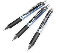 Pentel Energel BLN75 - Bolígrafo de punta redonda (0,5 mm, 3 unidades), color negro