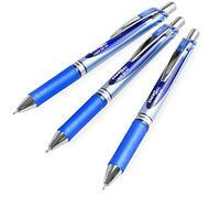 Pentel Energel BLN75 - Bolígrafo de tinta de gel retráctil (0,5 mm, 3 unidades), color azul