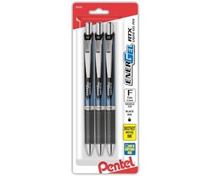 Pentel - EnerGel Deluxe RTX - Bolígrafo retráctil de gel líquido, color negro 0.5mm Needle