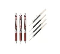 Pentel EnerGel Deluxe RTX Gel líquido pluma de tinta Kit, 3 unidades con 4 recargas (rosa - Bolígrafo con punta de bola (punta de 0,7 mm)