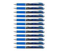 Pentel EnerGel - Lote de 12 bolígrafos de tinta gel retráctil, 1 mm, color azul