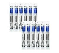 Pentel Energel - Lote de 12 cartuchos de tinta de gel de recambio (1 mm), color azul