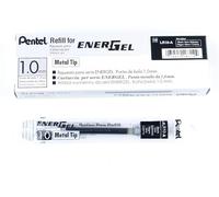 Pentel EnerGel LR10 - Recambios para bolígrafo (punta de metal, 1,0 mm, 12 unidades), color negro