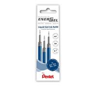 Pentel Recarga LRN5-3C para bolígrafo EnerGel 0.5 Ball = 0,25 mm de grosor, punta de aguja, 3 unidades, color azul