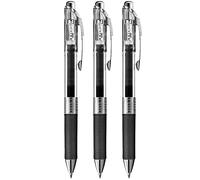 Pentel EnerGel Pure BL77TLE - Bolígrafo de tinta de gel líquido retráctil, 0,7 mm, color negro, paquete de 3