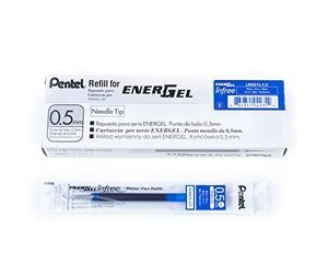 Pentel Energel Pure LRN5TL-CX - Recambio de tinta (0,25 mm, punta de aguja, 1 VE = 12 unidades), color azul