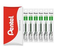 Pentel Energel - Recambio de punta de metal LR7 de 0,7 mm, recambio para bolígrafo BL77/BL57/BL37, paquete de 6, color verde