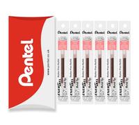 Pentel Energel - Recambio de punta de metal LR7 de 0,7 mm, recambio para bolígrafo BL77/BL57/BL37, paquete de 6, color rosa coral