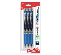 Pentel EnerGel RTX Pens 1.0 mm Bold Point Blue Ink Pack Of 3