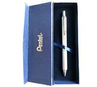 Pentel EnerGel Sterling Liquid - Bolígrafo de gel con punta de 0,35 mm, diámetro de la bola 0,7 mm, color de escritura (plata | caja de regalo)
