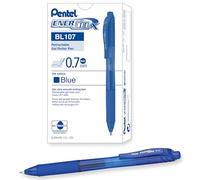 Pentel Energel X BL107, Bolígrafo retráctil, punta 0.7mm, Azul, Pack 12