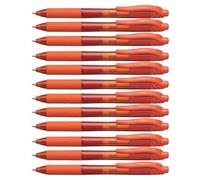 Pentel EnerGel X BL107-FX Bolígrafo Gel Retráctil 0.7 mm Naranja, Pack 12
