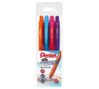 Pentel Energel X, Bolígrafo, Multicolor, 0,7 mm, 4 piezas