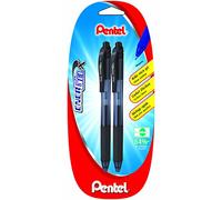 Pentel EnerGel-X - Bolígrafos retráctiles (12 unidades, punta de 0,35 mm), color negro