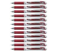 Pentel EnerGel XM BL77 - Bolígrafo de gel (12 unidades), color burdeos